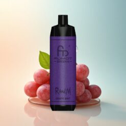 RandM Fumot Shisha 10000 Puffs عنب بالنعناع مع بطارية 850 مللي أمبير
