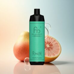 RandM Fumot Shisha 10000 Puffs الفلاش الأبيض - مؤشر LED - 0.5% نيكوتين - 850 مللي أمبير