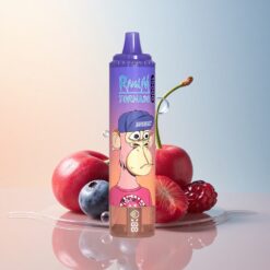 RandM Fumot Tornado 15000 Puffs العليقة الكرزية التوتية مع 25 مل و 5% نيكوتين