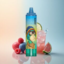 RandM Fumot Tornado 15000 Puffs عصير الليمون الأزرق مع نيكوتين 5% وشاشة إل سي دي