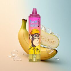 RandM Fumot Tornado 15000 Puffs موز ثلج بـ 5% نيكوتين وشاشة إل سي دي