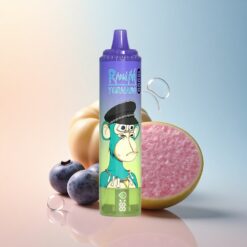 RandM Fumot Tornado 15000 Puffs علكة التوت الأزرق بشاشة إل سي دي وبطارية 850 مللي أمبير