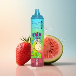 RandM Fumot Tornado 15000 Puffs فراولة بطيخ بشاشة إل سي دي وبطارية ٨٥٠ مللي أمبير