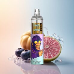 RandM Fumot Tornado 7000 Puffs العليق الأزرق على الجليد مع 14 مل عصير وبطارية 850 مللي أمبير