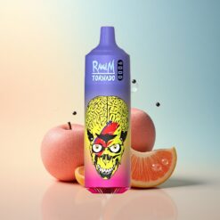 RandM Fumot Tornado 9000 Puffs سكيتلز 18 مل شبكة بشاشة RGB 850 ملي أمبير