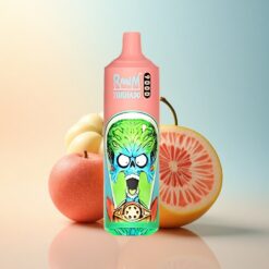 RandM Fumot Tornado 9000 Puffs دببة جيلي مشبك بشاشة RGB و 18 مل عصير و 850 مللي أمبير