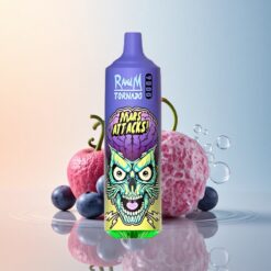 RandM Fumot Tornado 9000 Puffs توت أزرق مثلج بشاشة RGB و 18 مل