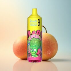 RandM Fumot Tornado 9000 Puffs مانجو ثلاثي بشاشة RGB ومللي أمبير 850 وسعة 18 مل