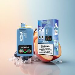 Razz Bar 40000 Puffs خوخ مثلج - توت أزرق مثلج مع شاشة عرض ونسبة نيكوتين 2%
