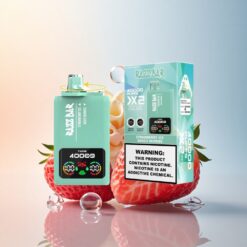 Razz Bar 40000 Puffs آيس الفراولة والتوت المختلط - شاشة عرض بقوة 650 مللي أمبير 5% نيكوتين
